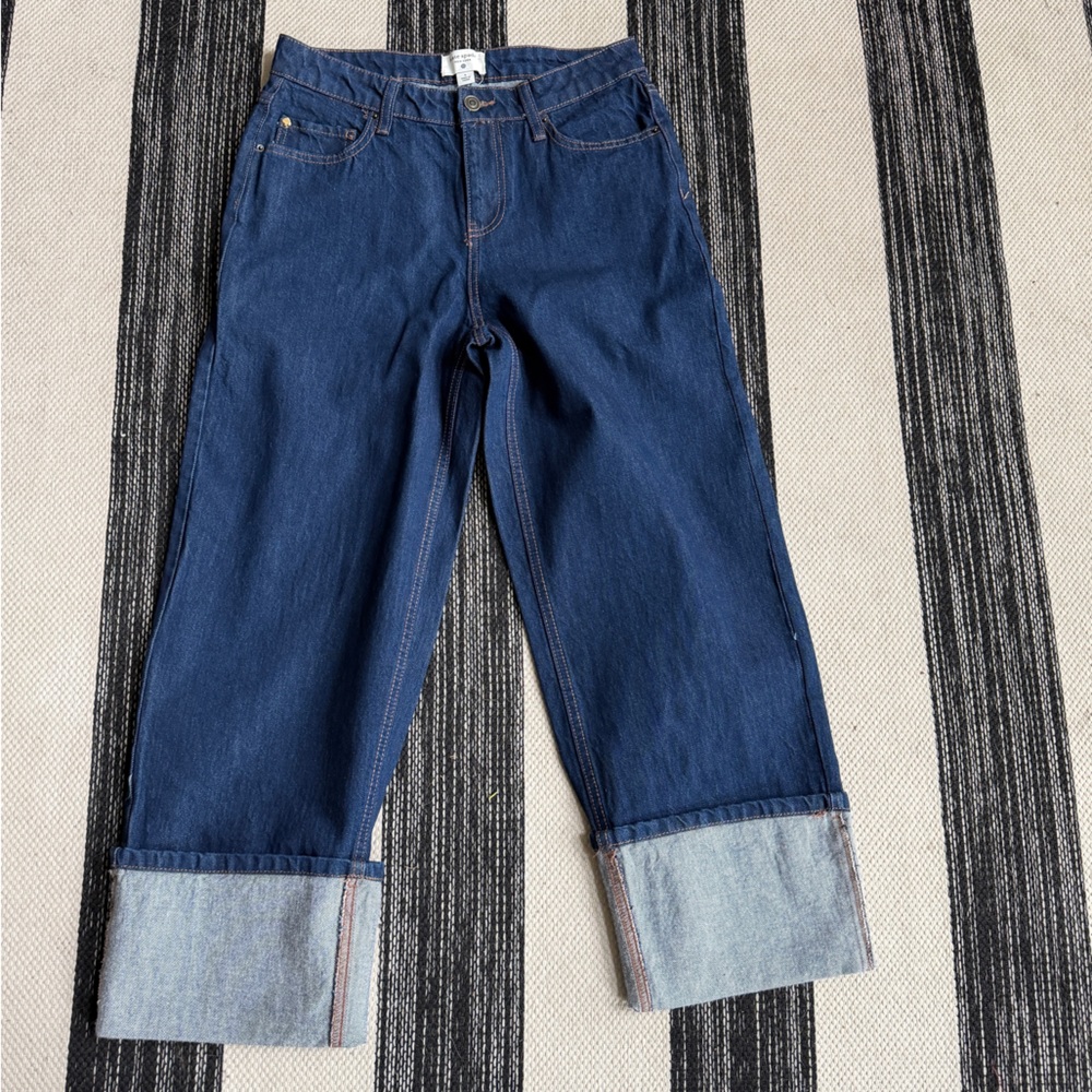 Kate Spade‎ X Target  Women's High-Rise Straight Leg Wide Cuff Jeans Size 6